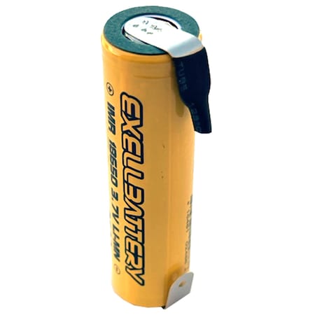 Exell Battery 3.7V 18650  Li-Ion 2600mAh Rechargeable Solar Light Battery WITH TABS EBLI-18650C26-WT_SOLAR